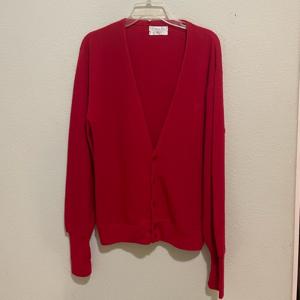 VINTAGE Christian Dior Cardigan in Red ♥️